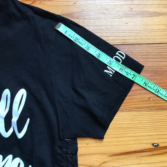 On Fire Black White Graphic Tee Side Lace, EUC, 1X - Picture 7 of 12